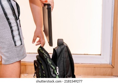 Back School Child Preparing Backpack Go Stock Photo 2181549277 Back School Child Preparing Backpack Go Stock Photo 2181549277