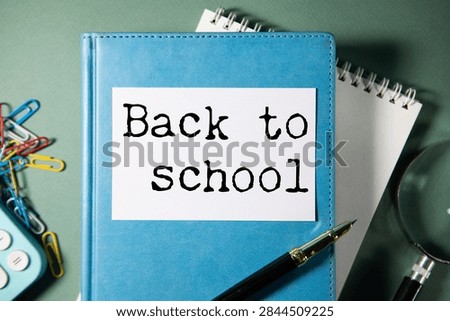 Back to school concept  text