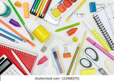 Set Different School Supplies Kids On Stock Photo 1129732349 | Shutterstock