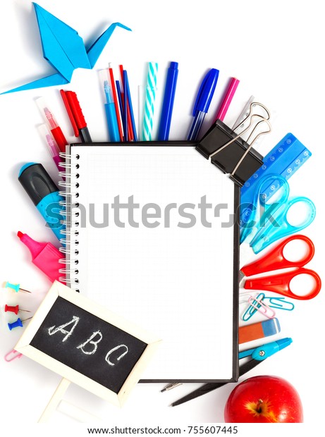 Back School Conceptl Empty Notebook Ruler Stock Photo Edit