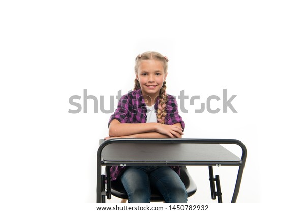 Back School Cute School Child Sitting Stock Photo Edit Now