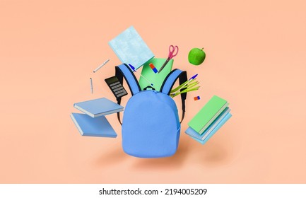 Back to school and education concept 3d rendering. - Shutterstock ID 2194005209