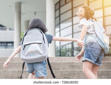 girl carrying backpack