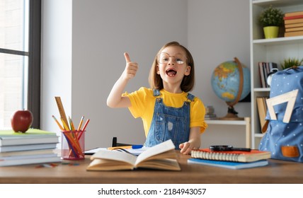 Back School Happy Cute Industrious Child Stock Photo 2184943057 ...