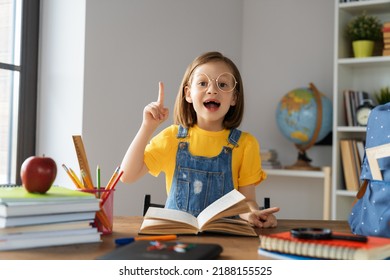 Back School Happy Cute Industrious Child Stock Photo 2188155525 