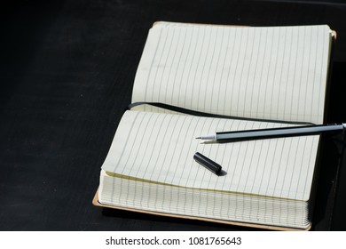 Back To School Noteblock Notebook Black Writing Pen Notes Summer Lines