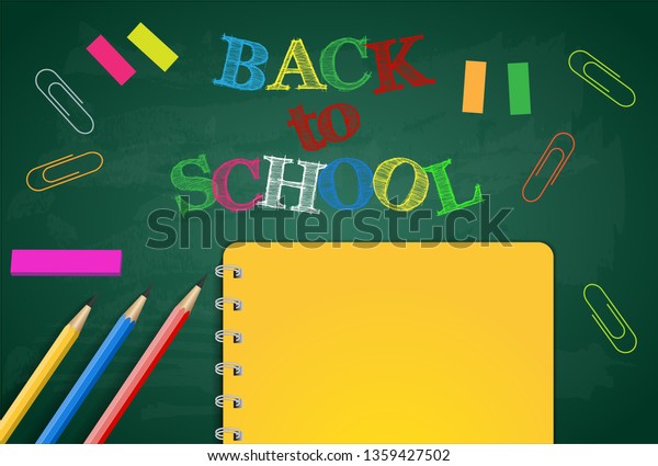 Back School Vector Banner Design Supplies Stock Photo Edit Now