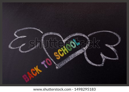 Back to school wording as educational concept