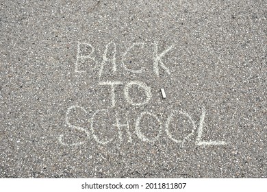 Back To School Write With Sidewalk Chalk. 