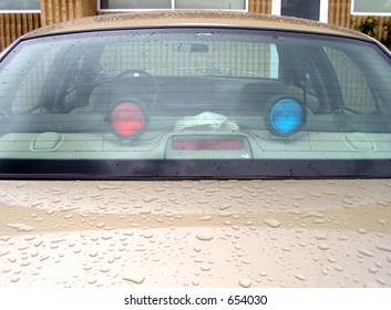 The Back Of The Sherrif's Car.