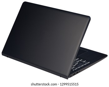 The Back Side Of The Laptop, Isolated On White Background.