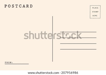 Back side of postcard.
