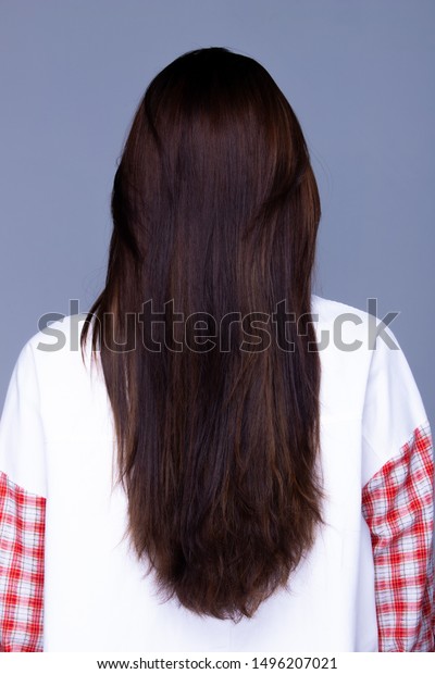 Back Side View Women Show Long Stock Photo Edit Now 1496207021