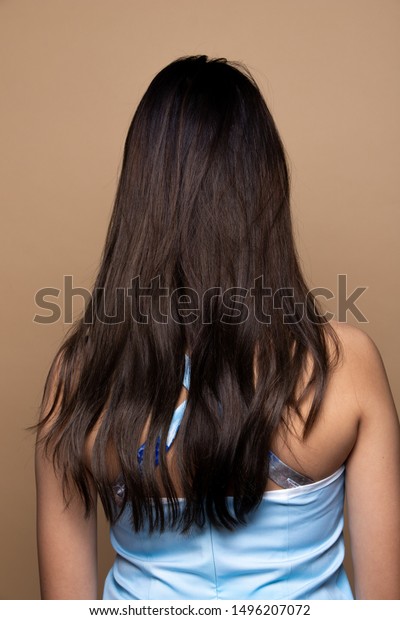 Back Side View Women Show Long Stock Photo Edit Now 1496207072