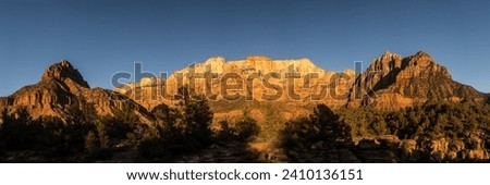 The Back Side of West Temple And Mounta Kinesava In The Backcountry of Zion National Park