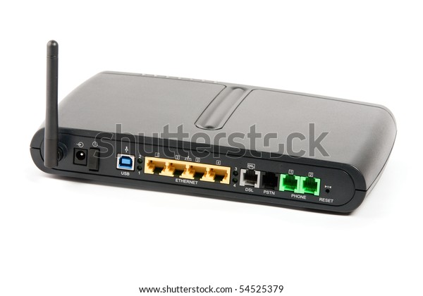 Back Side Wireless Router Isolated On Stock Photo 54525379 | Shutterstock