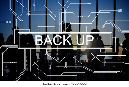 Back Up Storage Technology Database Circuit Board Concept