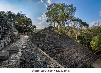 The Back Of Temple 26 (the Top Of The Hieroglyphic Stairway), With Temple 22 To The Left, At The Back Of The Copán Acropolis