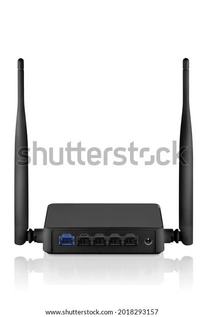 Back View Black Wireless Router Two Stock Photo 2018293157 | Shutterstock
