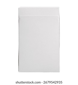 Back view of Blank pack package box of cigarettes isolated on white Background