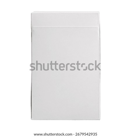 Back view of Blank pack package box of cigarettes isolated on white Background