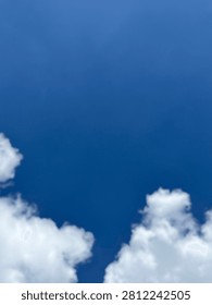 Back view of blurry clouds with bright atmosphere