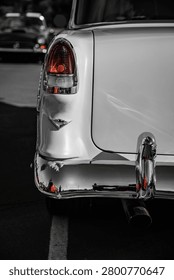 back view of a classic chevy 