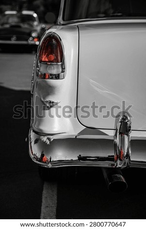 back view of a classic chevy 