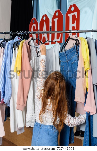 Back View Little Child Clothes Boutique Stock Photo Edit Now