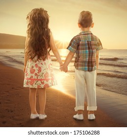 Little Boy And Girl Holding Hands Images Stock Photos Vectors Shutterstock