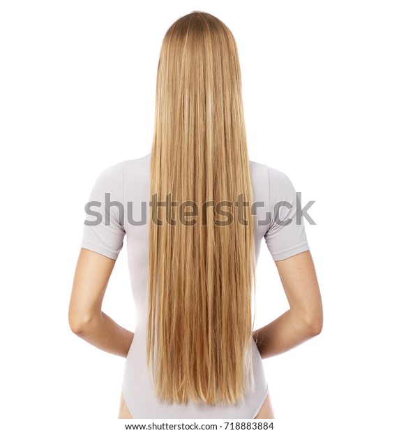 Back View Long Beautiful Female Blonde Stock Photo Edit Now