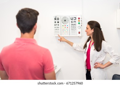 Back View Man Passing Test Vision Stock Photo 671257960 | Shutterstock