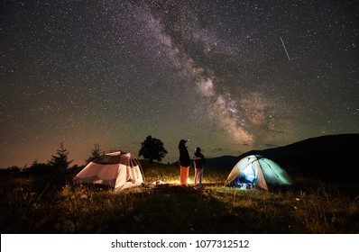 Camping Night Scene High Res Stock Images Shutterstock