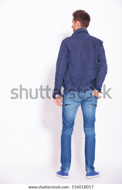 Back View Picture Casual Man One Stock Photo 156018017 | Shutterstock