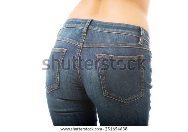 Back View Woman Buttocks Jeans Stock Photo (Edit Now) 251654638