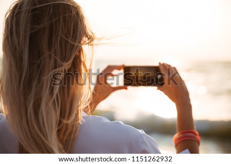 Similar – Image, Stock Photo Young Girl Taking Photos