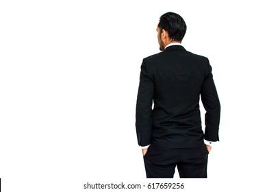 Back View Of A Young Business Man