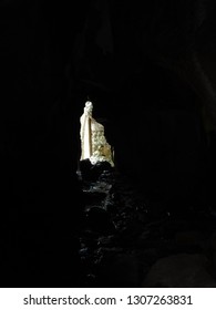 back a ways in a cave