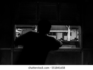 back window in train