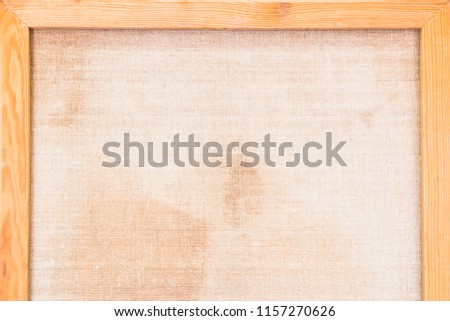 back of the wooden frame for paintings isolated on white 