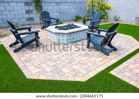 Back Yard Conversation Area With Fire Pit