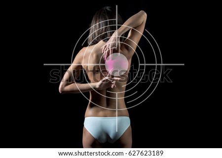 Similar – Rear view portrait of one young middle age athletic woman at crossfit training, exercising with trx suspension fitness straps over dark background