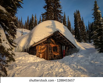 Backcountry Hut Magic In The Kootenay Mountains Of British Columbia, Canada.