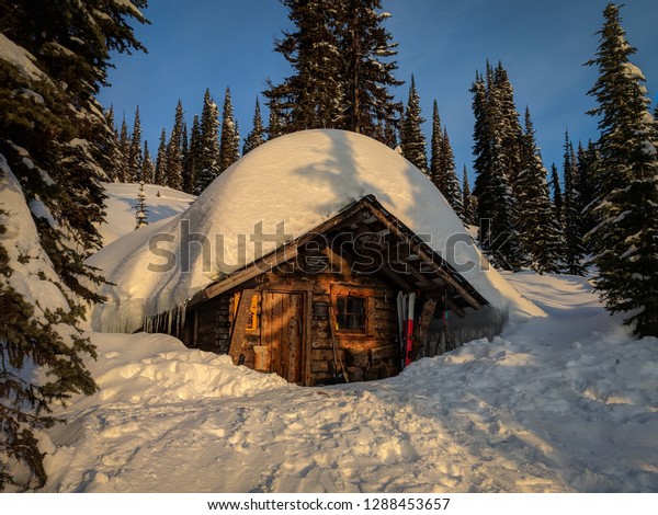 Backcountry Hut Magic Kootenay Mountains British Stock Photo Edit