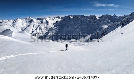 Similar – Image, Stock Photo Ascent Arlberg Freeride