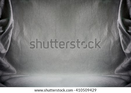 Backdrop crumpled fabric texture, cloth background.