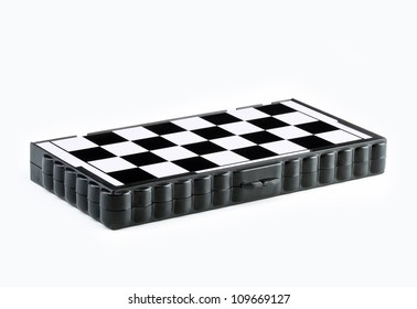 Backgammon Closed On White Background.