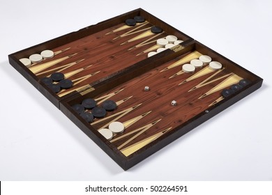 backgammon opened isolated on white background