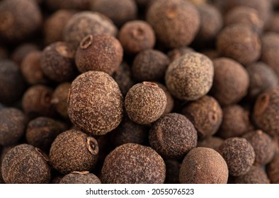 Backgorund Of Whole Allspice Berries