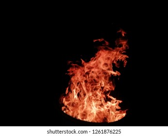 Fire​ Flame​ Blaze​ on​ Black​ Background